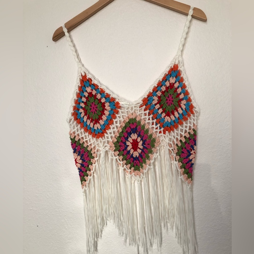 Rebellion Crochet Fringe Top - Picture 7 of 7
